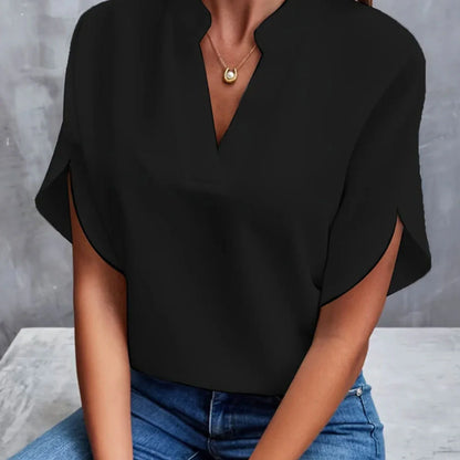 Women's Summer V-neck Chiffon Shirt in Various Colours