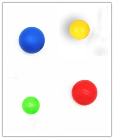 Colorful, luminous stress relief balls with a sticky surface for bouncing, squeezing, and sticking to surfaces