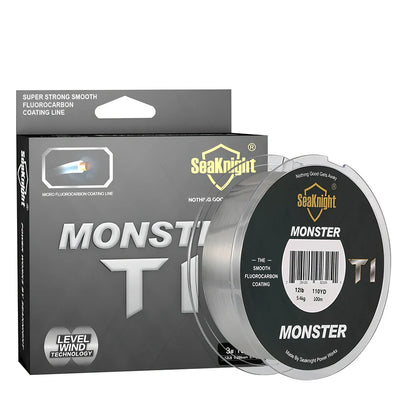 Transparent carbon fibre coated fishing line 100m spool in sizes 0.8 to 8.0 for strong UK angling