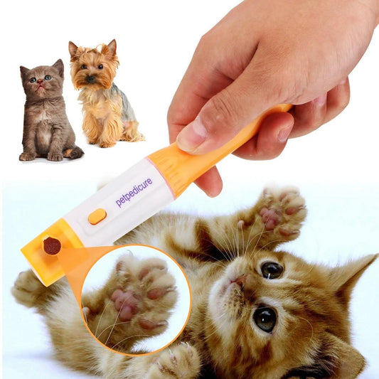 Electric pet nail grinder with safety guard for cats and dogs