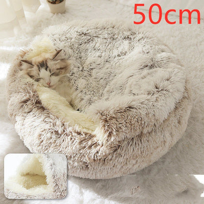 Cozy All-in-One Pet Bed in various colors and sizes, providing a plush and comfortable retreat for cats and dogs