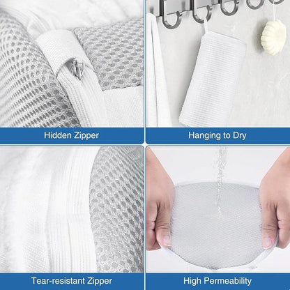 Premium laundry bag designed to protect shoes and delicate clothes from deformation and color transfer during the wash cycle