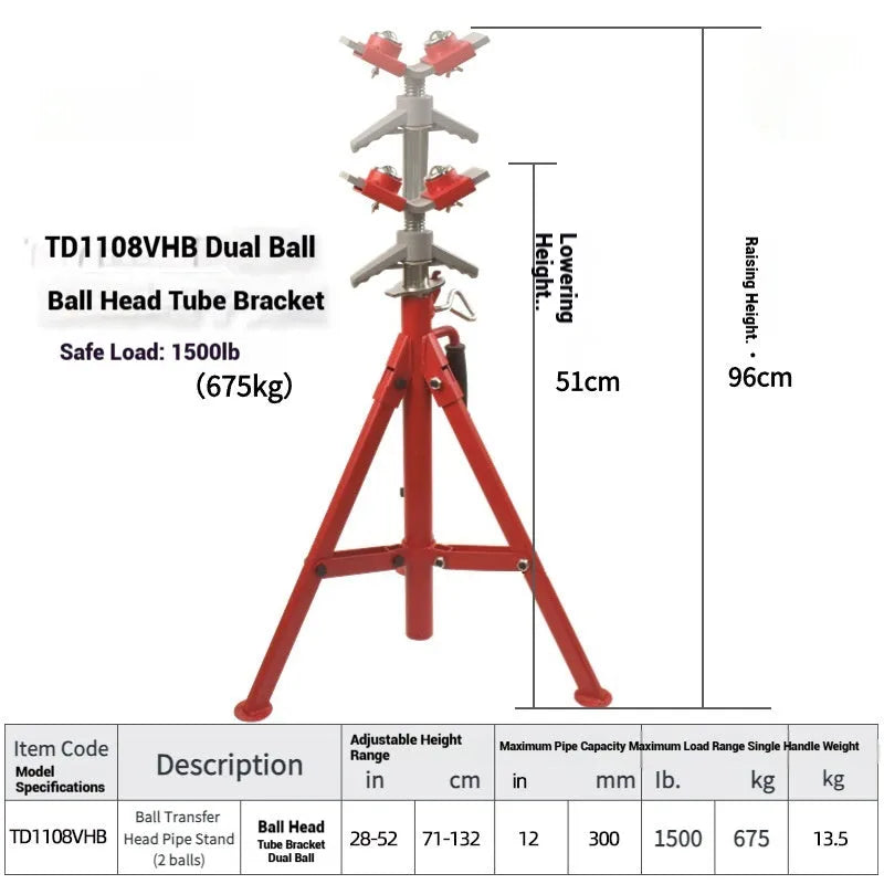 Metal V-head pipe support bracket for securing steel pipe