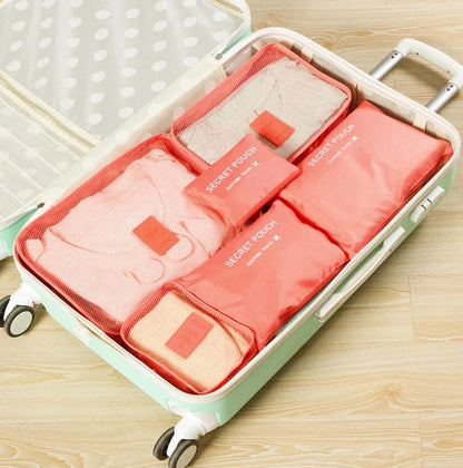 High-quality 6-in-1 waterproof travel organizer cubes in various colors for efficient packing and organization