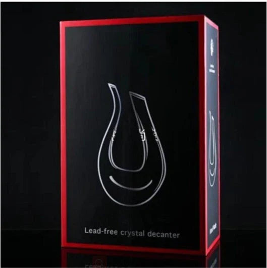 Premium crystal wine decanter with built-in pourer for effortless wine service and enhanced flavor profile