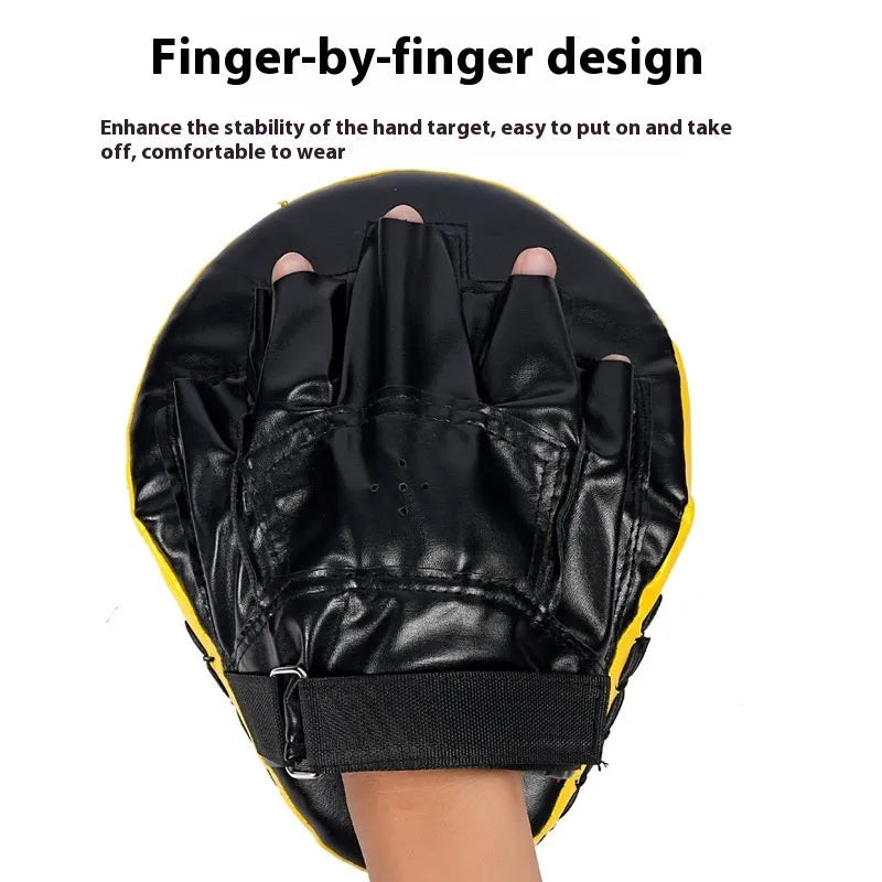 Boxing target punch mitts in curved and flat designs for martial arts training