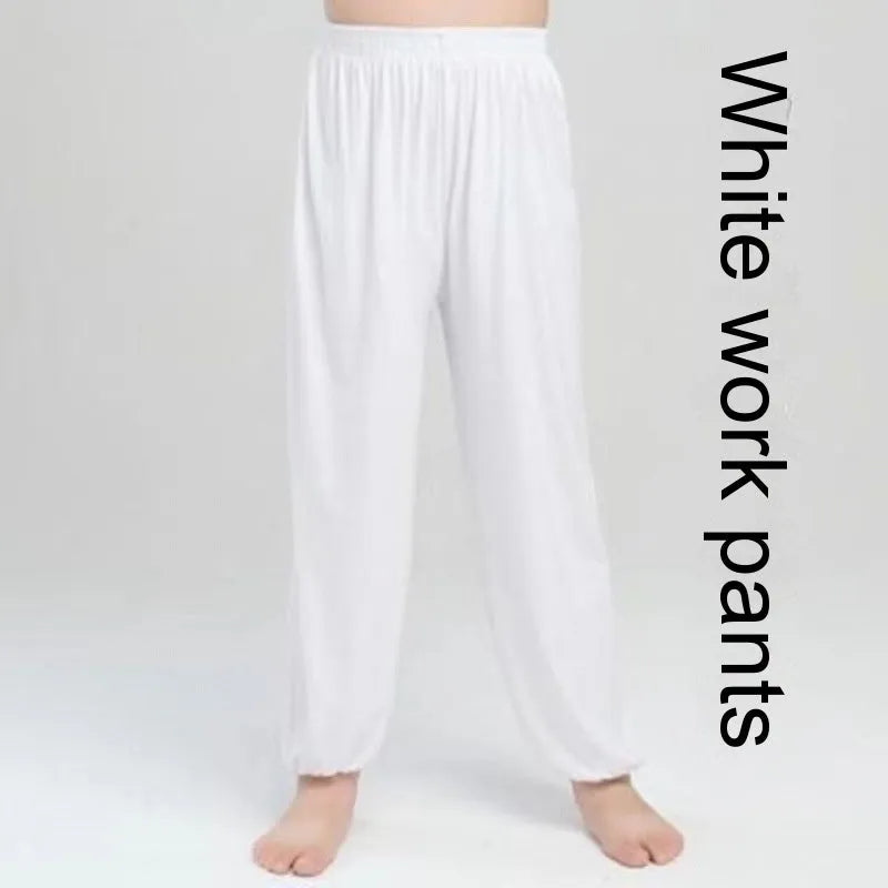 Children's high elasticity Sanda practice pants in Lycra fabric available in black, red or white