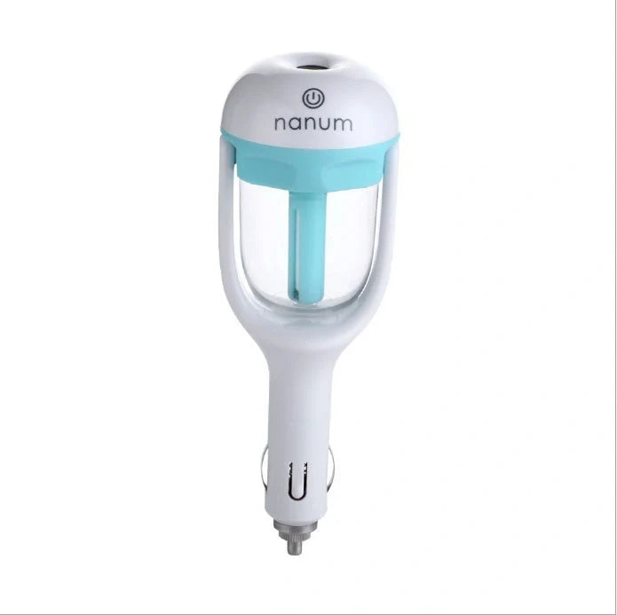 Compact car humidifier with essential oil diffuser and air purifier in various colours