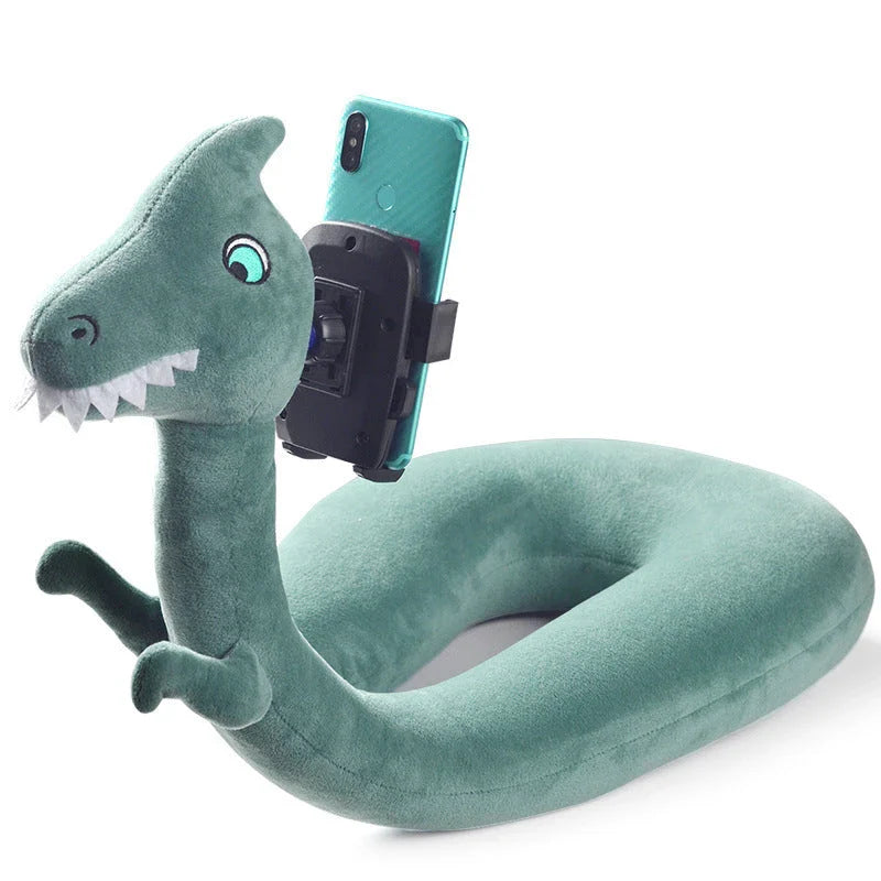 Cosy U-Shaped Pillow with Built-In Phone Holder - Luxurious Velvet Comfort in a Variety of Charming Colours