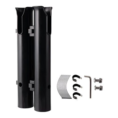 Motorcycle fishing rod rack with carbon material and double-layer plastic fishing rod frame