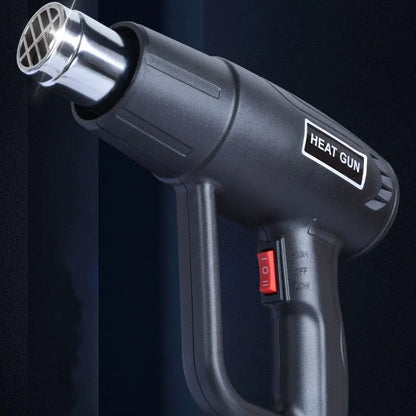 2000W industrial hot air tool with grid air outlet design for uniform heat distribution in baking film and heat shrink tube applications