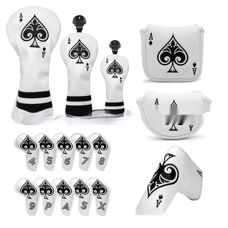Golf putter sleeve protection cover accessory made from PU material available in three colour options for putter club storage and transport