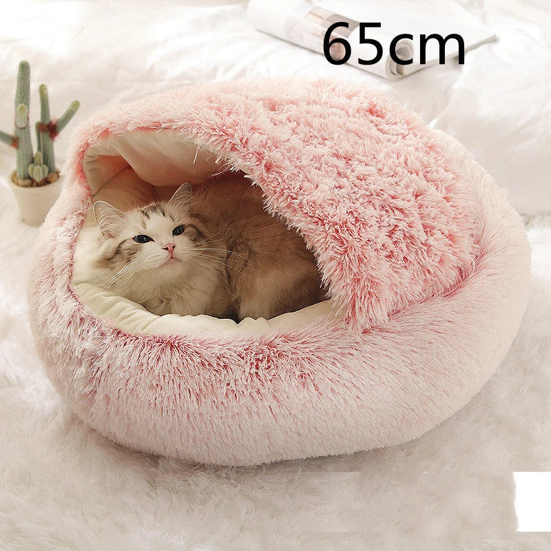 Cozy All-in-One Pet Bed in various colors and sizes, providing a plush and comfortable retreat for cats and dogs