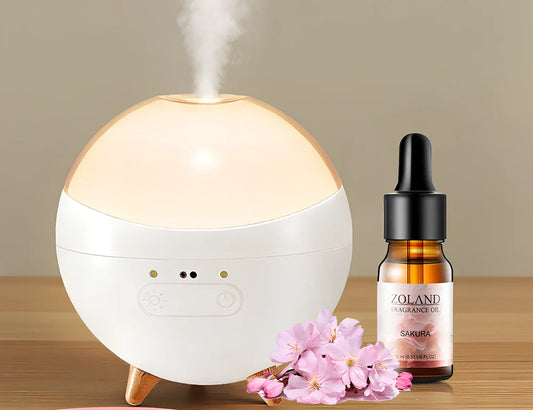 Compact vehicle essential oil diffuser with gesture control, USB plug, and dimmable LED for car humidifying