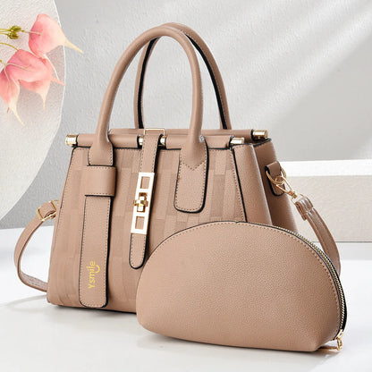 Round crossbody shoulder handbag in PU leather, shown in a choice of eight colours including black, khaki, and pink.