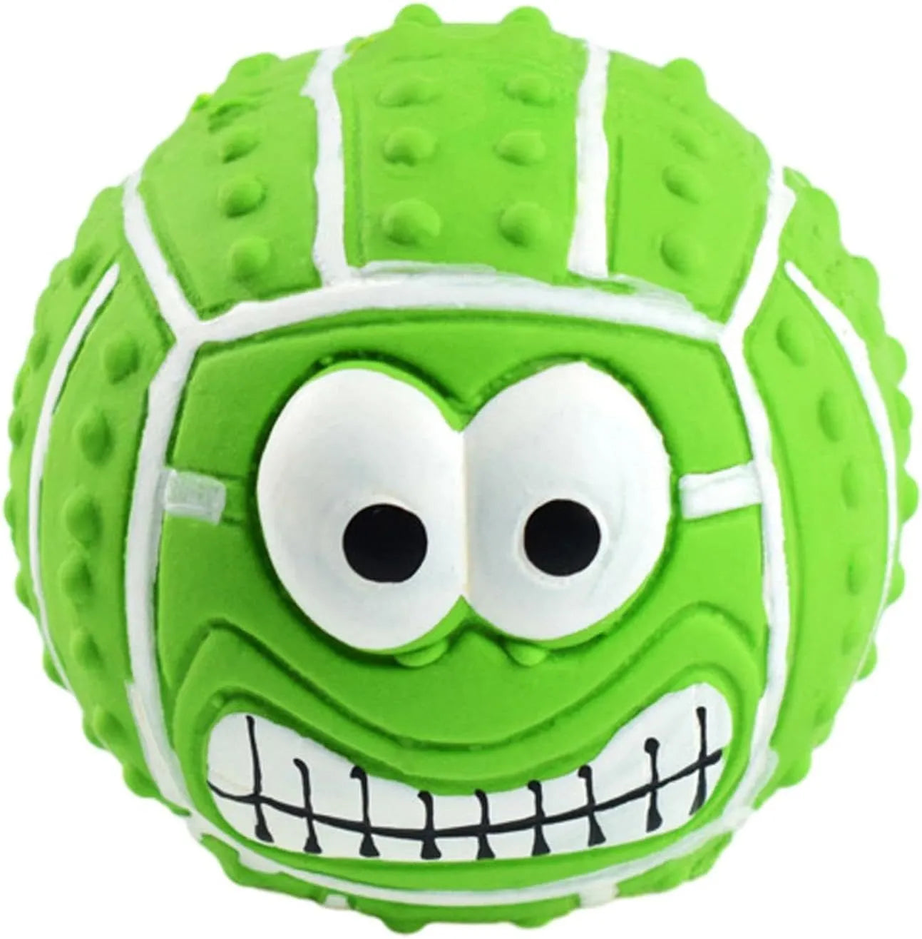 Colourful latex dog balls with smiley faces, suitable for small dogs and cats