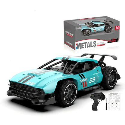 2.4G 4-channel RC drifting car in grey colour with handle remote controller and USB cable