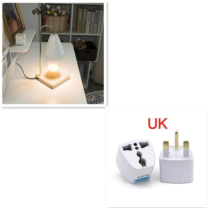 Elegant Aromatherapy Candle Lamp with Curvy Design, Soothing Fragrance, and Adjustable Lighting