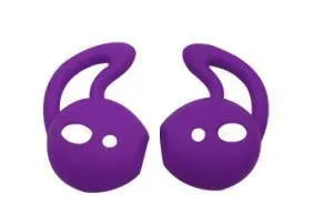 Silicone ear caps for Apple AirPods wireless earphones in multiple colours showing left and right ear options