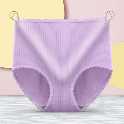 Ladies' high waist tummy control panties in milk silk for a smooth, comfortable fit