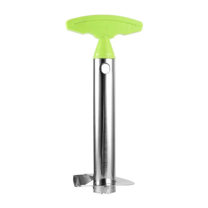 Stainless steel pineapple peeler tool with ABS handle in black, green and yellow colour options