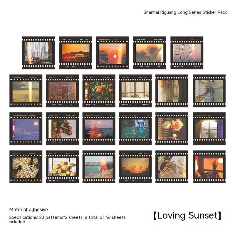 Nordic style decorative stickers box containing 46 sheets with 23 patterns in six colour themes