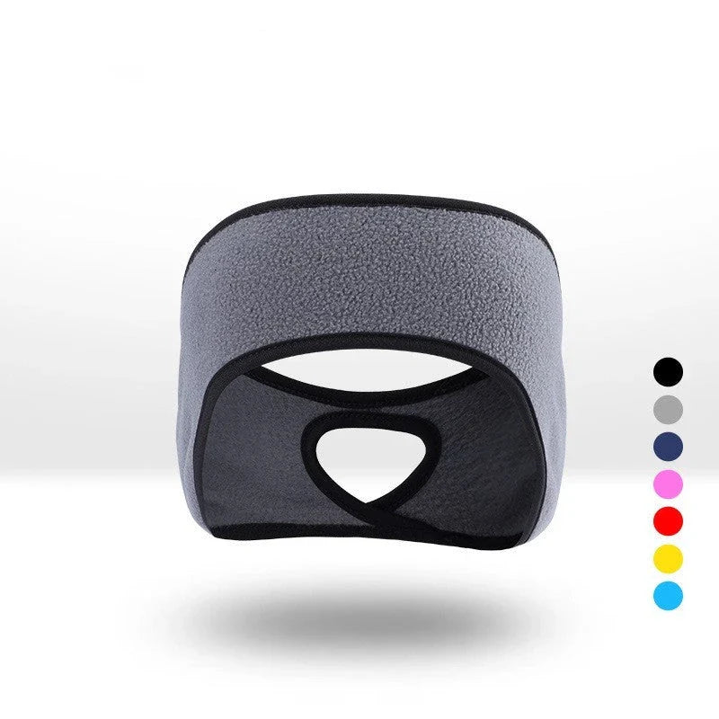 Thermal fleece sports headband with contoured design for full ear coverage, available in multiple colors