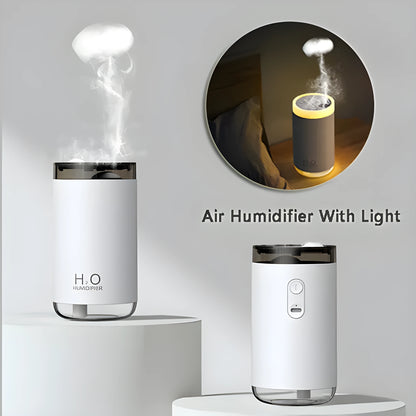Jellyfish design USB humidifier with warm night light in white, pink or blue colours