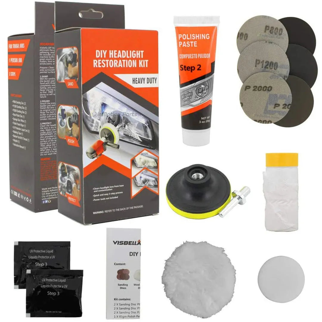 Carbon steel headlight light repair tool for vehicle and machine repair.