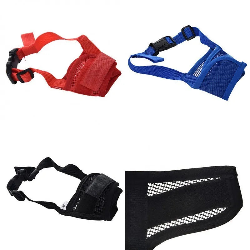 Adjustable plastic dog muzzle in various colours and sizes for behaviour management