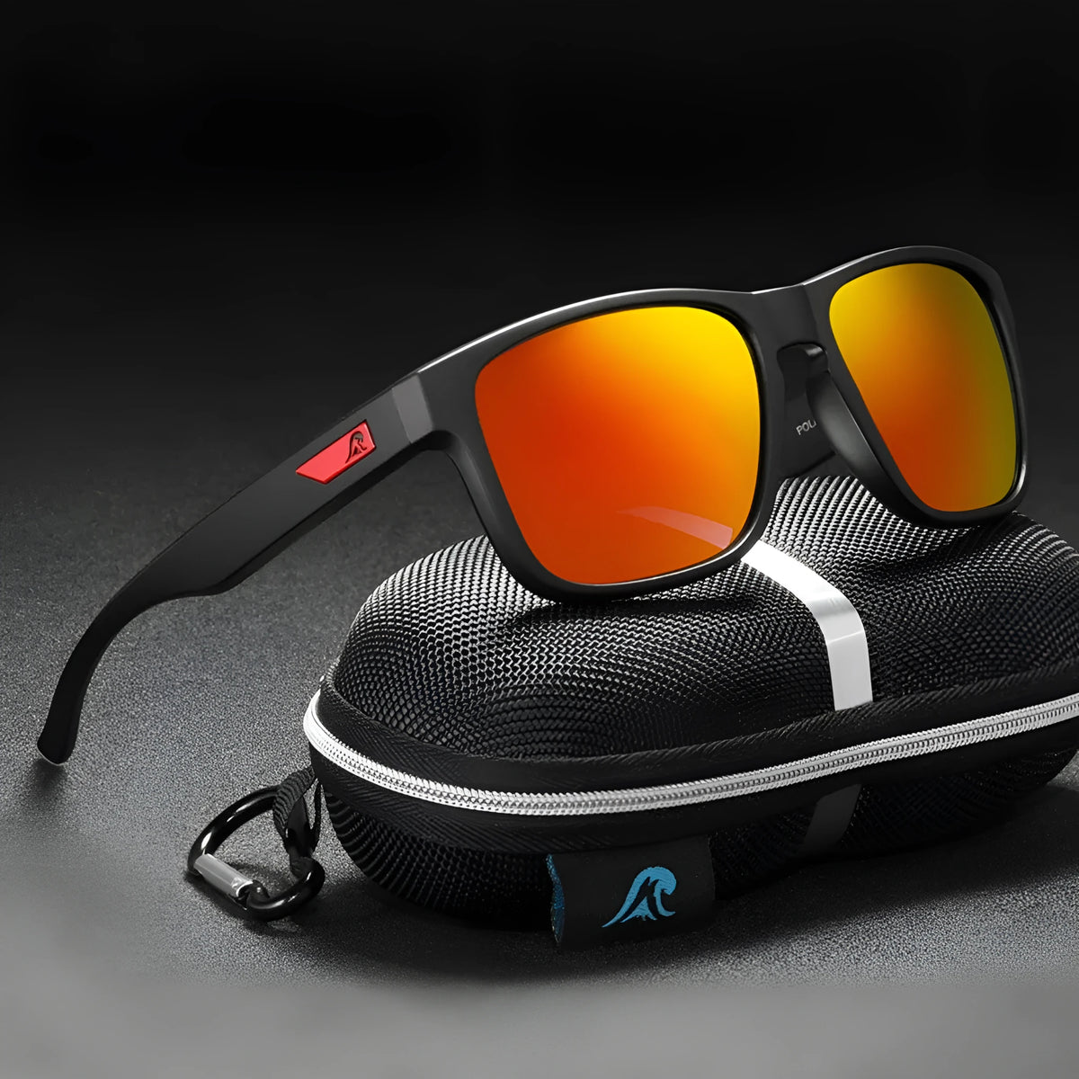 Men's polarised sunglasses with TAC lenses and PC frame in a selection of colours for outdoor use.