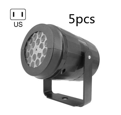 Dazzling LED snowflake projection light with various holiday-themed patterns for festive indoor and outdoor decoration
