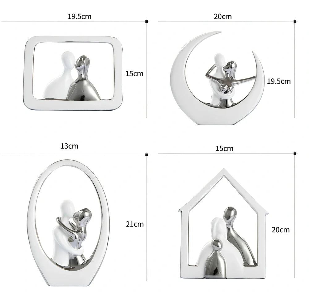 Ceramic photo frame with electroplated finish measuring 15cm x 20cm for table display