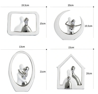 Ceramic photo frame with electroplated finish measuring 15cm x 20cm for table display