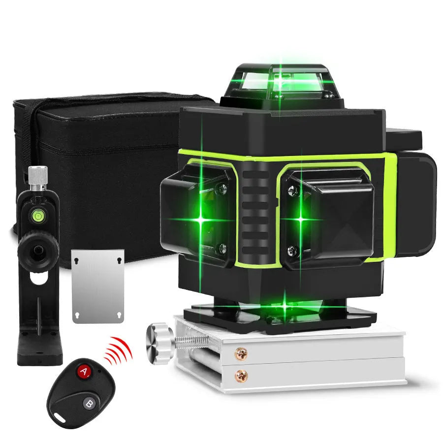 Rotating laser level with orange 16-line display for 5 metre range levelling