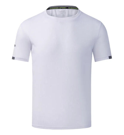 Ice silk quick-drying short sleeve shirt in solid colour with sports styling
