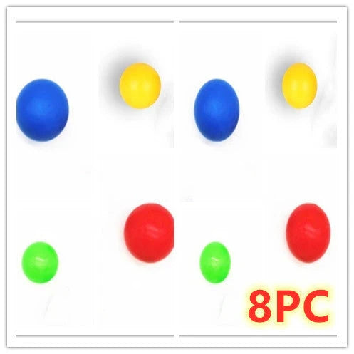 Colorful, luminous stress relief balls with a sticky surface for bouncing, squeezing, and sticking to surfaces
