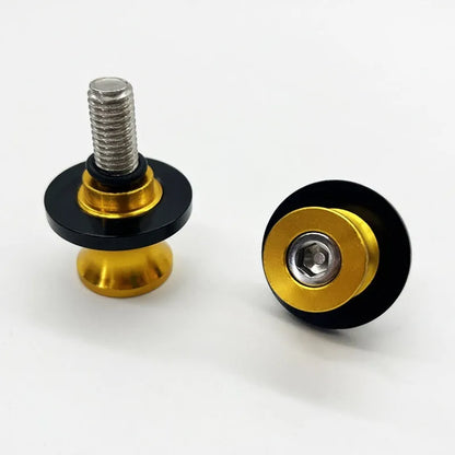 Aluminium alloy frame screw in 6mm, 8mm, and 10mm sizes, shown in blue, red, black, silver, and gold for motorbike parking lift and car trim.