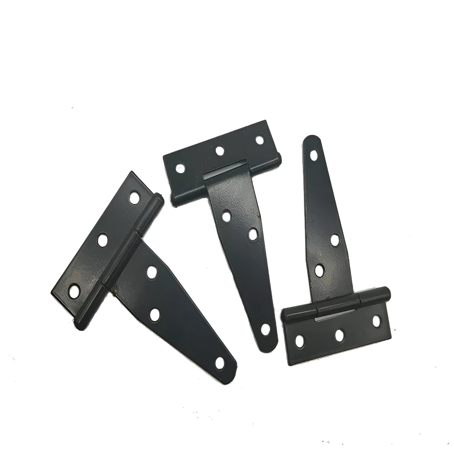Fixed light T-shaped iron hinge for wooden doors with straight arm design and 175 degree opening angle