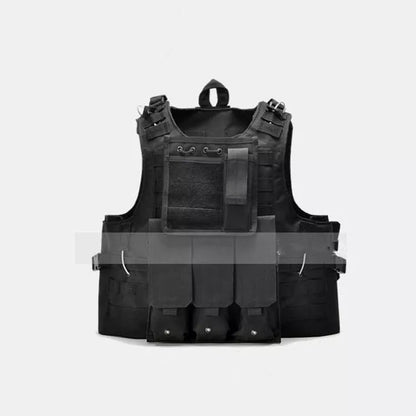 Military Fan Tactical Vest in black or mud for outdoor training and activities