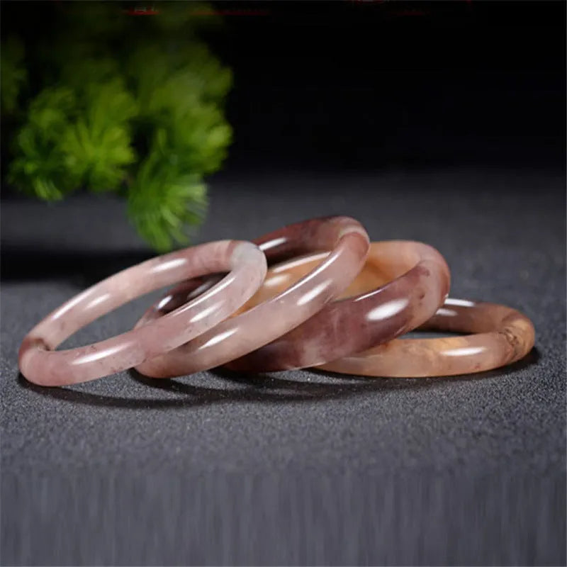 Violet quartz rock jade bracelet in geometric flat bar and round bar styles with size ranges from 54-64mm