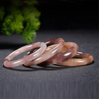 Violet quartz rock jade bracelet in geometric flat bar and round bar styles with size ranges from 54-64mm