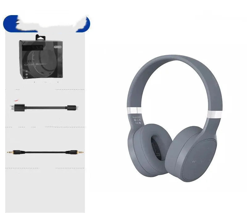 Wireless Bluetooth headset in black, white, blue, or dark grey with 2-hour battery and 10m range