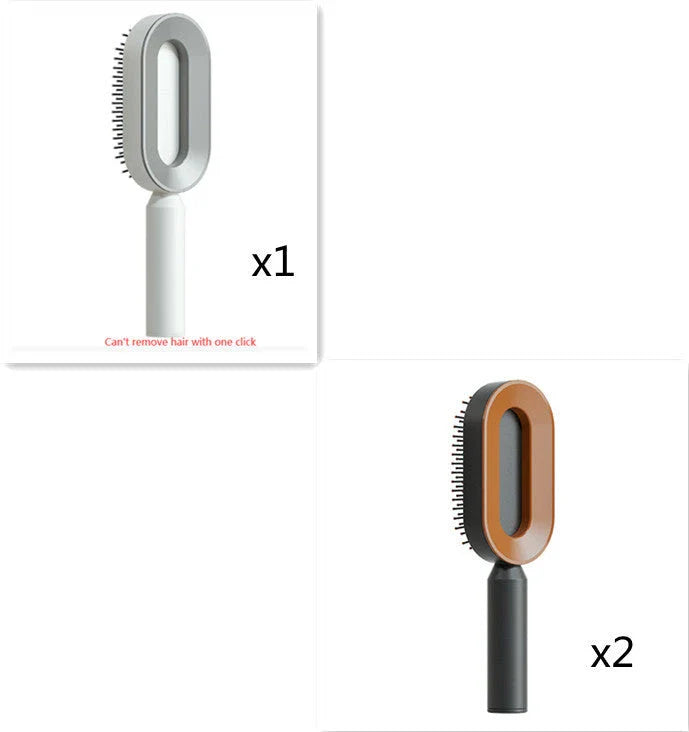 Premium self-cleaning hair brush with airbag massage technology for smooth, healthy hair