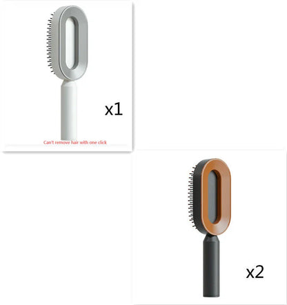 Premium self-cleaning hair brush with airbag massage technology for smooth, healthy hair