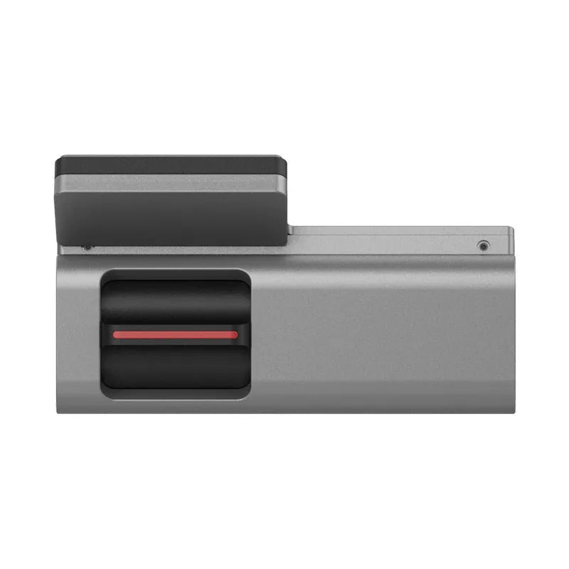 Hidden wireless 4K driving recorder designed for adhesive mounting behind a car's rear-view mirror.