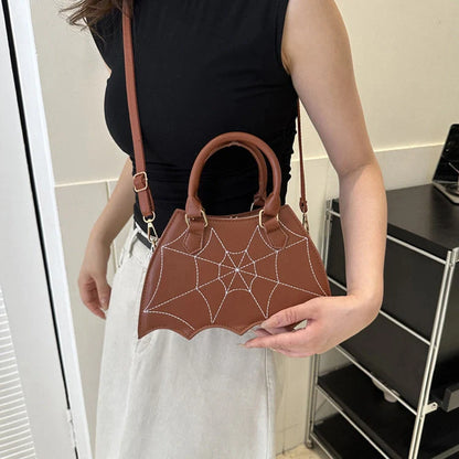 Stylish spider web design shoulder bag in various colours for Halloween fashion