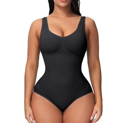 Seamless nylon bodysuit for waist support and body sculpting in multiple colours