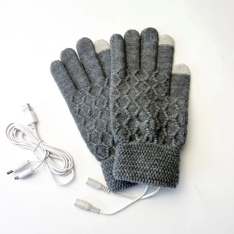 Breathable 5V USB heated gloves in various colors for winter sports