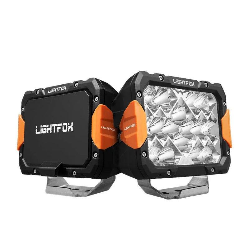 LED front bumper lights for off-road vehicle retrofitting, aluminium construction, 160W power, 13400 lumen output per pair, universal fit, black colour